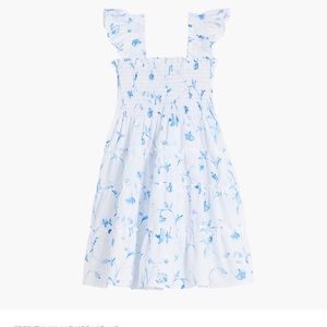 Hill House Tiny Ellie Nap Dress for kids (Size 5-6Y) in Blue Botanical—Like New